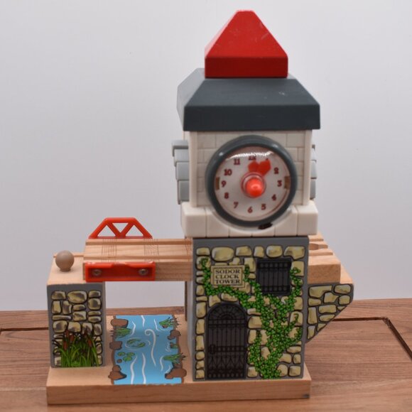 Thomas The Train Wooden Sodor Clock Tower Draw Bridge 2003 Gullane Thomas Ltd - Picture 1 of 13